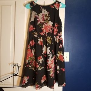 Black floral dress